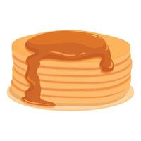 Fabric pancakes icon cartoon vector. Stack cooking vector