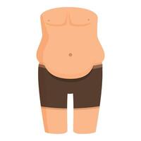 Belly problem fat icon cartoon vector. Stomach health vector