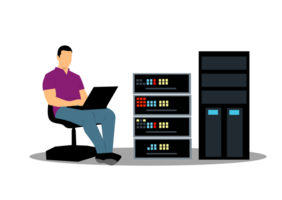 Data center and servers png