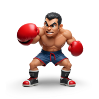 un dibujos animados Boxer personaje con rojo guantes y boxeo guantes png