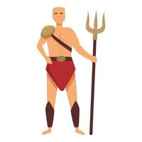 gladiador batalla guerrero icono dibujos animados vector. trabajo bandera vector