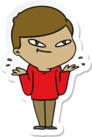 sticker of a cartoon boy png