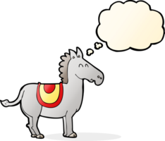 cartoon donkey with thought bubble png