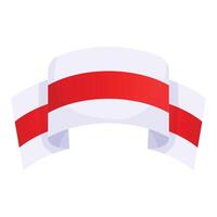 Belarus ribbon icon cartoon vector. Border world vector