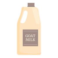 Goat milk plastic bottle icon cartoon vector. Animal food vector