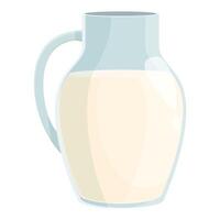 Glass milk jar icon cartoon vector. Fresh product vector