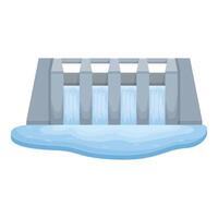 Stream hydro power icon cartoon vector. Factory pumped vector