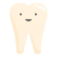 Healthy tooth care icon cartoon vector. Smile fun oral vector