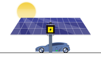 elétrico carro cobrando às uma gás estação dentro a cidade, verde energia do a futuro, elétrico poder a partir de luz solar, elétrico carro, Novo energia veículo, é carregada a partir de a cobrando estação, velozes elétrico png