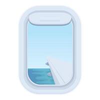 Vacation plane icon cartoon vector. Transport jet vacation vector