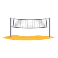 Beach volleyball net court icon cartoon vector. Playing area vector