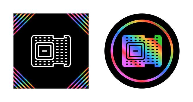 icono de vector de procesador