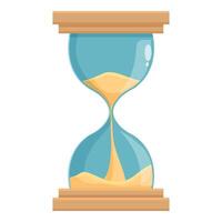 Sand timer clock icon cartoon vector. Swift digital vector