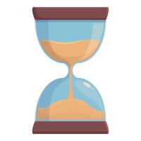 Alarm timer icon cartoon vector. Sand clock vector
