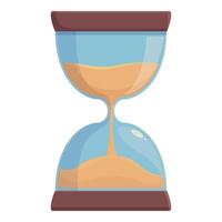 Alarm timer icon cartoon vector. Sand clock vector