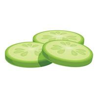 Burger cucumber slices icon cartoon vector. Patty lettuce vector