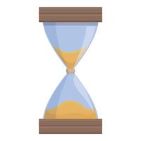 Glass sand timer icon cartoon vector. Waiting loading vector