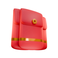 3d Renderização chinês vermelho envelope png