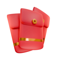 3d interpretazione Cinese rosso Busta png