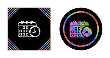 Calendar with clock Vector Icon