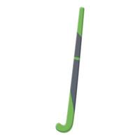 Green hockey stick icon cartoon vector. Sport ground game vector