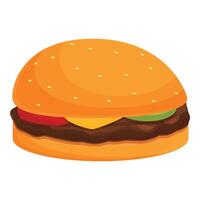 un pan hamburguesa icono dibujos animados vector. rápido comida vector