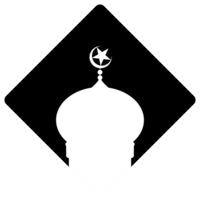 moskee teken silhouet, vlak stijl, kan gebruik voor icoon, symbool, appjes, website, pictogram, kunst illustratie, logo gram, of grafisch ontwerp element. formaat PNG