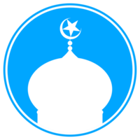 Mosque Sign Silhouette, Flat Style, can use for Icon, Symbol, Apps, Website, Pictogram, Art Illustration, Logo Gram, or Graphic Design Element. Format PNG