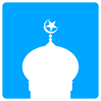 Mosque Sign Silhouette, Flat Style, can use for Icon, Symbol, Apps, Website, Pictogram, Art Illustration, Logo Gram, or Graphic Design Element. Format PNG