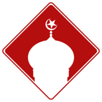 mezquita firmar silueta, plano estilo, lata utilizar para icono, símbolo, aplicaciones, sitio web, pictograma, Arte ilustración, logo gramo, o gráfico diseño elemento. formato png