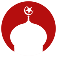 Mosque Sign Silhouette, Flat Style, can use for Icon, Symbol, Apps, Website, Pictogram, Art Illustration, Logo Gram, or Graphic Design Element. Format PNG