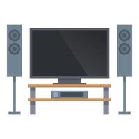 Home theater icon cartoon vector. Audio cd center vector