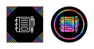 Notepad with pen Vector Icon
