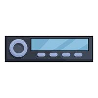 radio jugador icono dibujos animados vector. auto discos compactos música vector