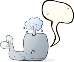 discours bulle dessin animé baleine jaillissant l'eau png