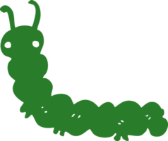 flat color style cartoon caterpillar png