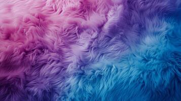 AI generated Very peri color sheep fur sheepskin rug background Wool texture photo