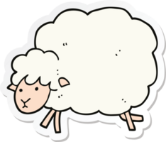 sticker of a cartoon sheep png