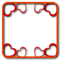 3d Papercut heart Frame for Valentine's Day, Mother's Day, women's Day. png