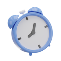 3d representación Clásico alarma reloj. mínimo creativo concepto. png