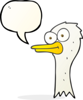 speech bubble cartoon ostrich head png