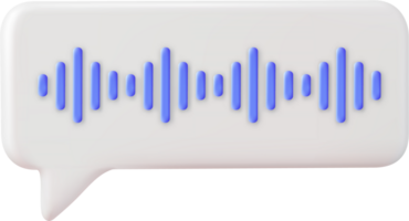 3d Voice message chat bubble icon png