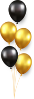 Gold schwarz Luftballons png