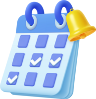 3D Calendar with check mark png