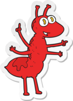 sticker of a cartoon ant png