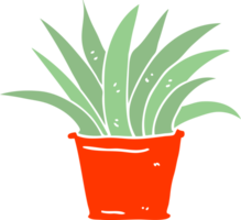 flat color illustration cartoon house plant png