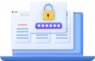 3d contraseña seguridad acceso sitio web darse cuenta png