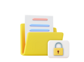 3D Folder with Lock. png