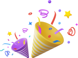 3d Party Popper png