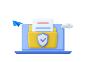 Secure confidential files folder png